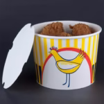 Fast Food Fried Chicken Bucket with Paper Lid - Image 2