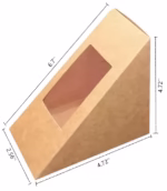 Custom Handmade Triangle Kraft Paper Boxes for Sandwich Take Out Packaging Customizable Sandwich Containers - Image 5