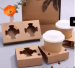 Platillo de café de papel kraft ligero, duradero, con base reforzada, apilable, resistente al calor, anticondensación y antiderrames - Imagen 2