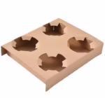 Platillo de café de papel kraft ligero, duradero, con base reforzada, apilable, resistente al calor, anticondensación y antiderrames - Imagen 4
