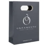 Custom Logo Printed Luxury Black Gift Wrap Paper Bags Premium Shopping Paper Bags with Handles for Boutique/Retail - Image 2