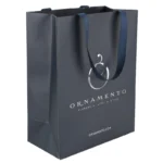Custom Logo Printed Luxury Black Gift Wrap Paper Bags Premium Shopping Paper Bags with Handles for Boutique/Retail - Image 5
