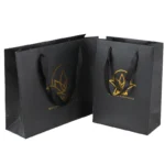 Custom Gilding Printing Luxury Thank You Gift Paper Bags with Handle