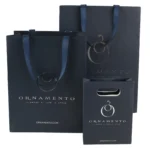 Custom Logo Printed Luxury Black Gift Wrap Paper Bags Premium Shopping Paper Bags with Handles for Boutique/Retail - Image 4