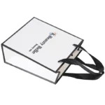 Biodegradable Clothing Shopping Packaging Digital Printed Hight Quality Black and White Cardboard Paper Bags - Imagen 2