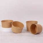 Disposable Wholesale 8oz-32oz PE Coated White Paper Bowl 1500ml Container Paper Cup Soup Cup Custom Logo Paper Plates Bowls - 画像 (2)