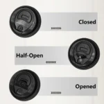 YBLPAK 90mm Disposable Clear Black White Coffee Cup Lids Airtight Plastic Lid for 12oz 16oz 20oz Cup Plastic Injection Lid Cover - Image 3