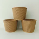 Xiamen 800ml 1000ml Ripple Wall Paper Salad Bowls Disposable Waterproof Biodegradable for Office Lunch Noodle Soup Cake Takeaway – Image 2