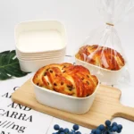Xiamen Food Grade 1000ml Baking Bread Loaf Rectangle Paper Bowl Disposable Food Container Oven Safe Cake Tray for Bakery Kitchen - Image 2