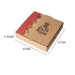 Sales Wholesale Price Food Packaging Pizza Box 12 Inch 10 Inch Custom Design Food Box Corrugated Paper Brown Pizza Box With logo - Imagen 2