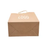 32*11*25 cm 130g Wholesale Custom Printed Brand Bolsa De Papel White Brown Kraft Gift Shopping Paper Bag - 画像 (6)