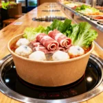 Disposable Induction-Heatable Paper Bowl with PE Coating Custom Printed for Instant Noodle Ramen Hot Pot Self-Cooking