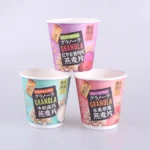 YBLPAK Disposable Double Wall Paper Cups for Oatmeal Porridge Eco Friendly Food Container OEM Instant Noodle Paper Bowl Supplier