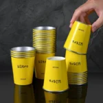 YBLPAK Custom Your Logo 8oz 10oz 12oz 16oz 20oz 22oz Paper Cups with Aluminum for Coffee Tea Water Wine Whisky Tequila Vodka Use