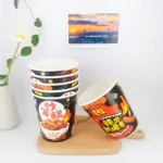 YBLPAK 670ml Instant Noodle Paper Cups Rice Cake Heat Resistant Disposable Soup Bowls Eco Friendly Food Grade Takeaway Packaging