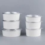 YBLPAK WholeSale Eco Friendly Craft Paper Dessert Bowls Aluminum Foil Food Grade Disposable Food Containers for Syrup Sweet Soup - 画像 (4)