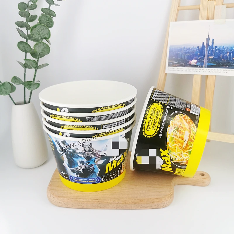 H132b23673f1f4fe1b20815c31b391650L.webp YBLPAK Hot Sale Instant Noodle Paper Cups 955ml Heat Resistant Stackable Non Slip Sustainable Customizable Easy to Use Container - Imagen 1