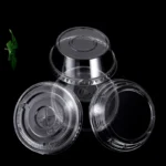 YBLPAK Crystal Clear PET Plastic Flat Dome Lids With Straw Slot for Iced Coffee Milkshake Slurpee Ice Cream Razzle Slush Smoothy - Image 3
