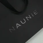 BTO Wholesale White Printed Boutique Matte Black Small Paper Bags for Jewelry - Image 6
