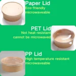 YBLPAK Customized Panda Design Kraft Paper Bowl with Lid Biodegradable Disposable Food Container OEM ODM for Party Picnic Sample – Image 6
