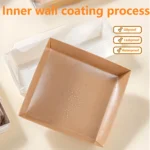 Xiamen Custom OEM Kraft Paper Chocolate Cake Box Clear Lid Embossed Design Thickened Food Grade Biodegradable Disposable Takeout - Image 4