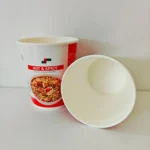 YBLPAK Eco Friendly 494ml Paper Noodle Cups PE Coated Disposable Double Wall Paper Food Containers for Instant Noodle Soup Ramen - Image 2