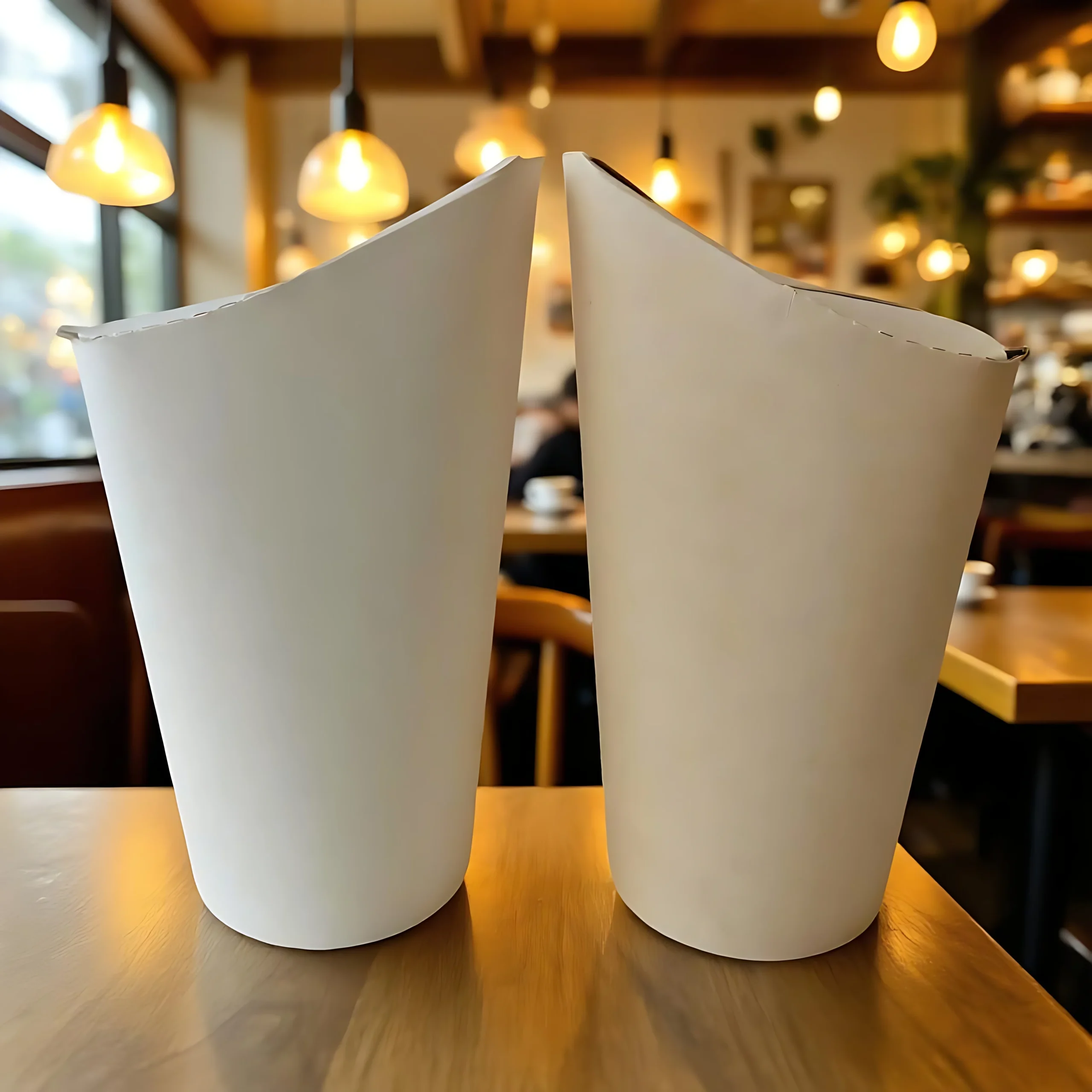 H16ef89ce8fd84b7eb0384c3cc0f68e14T.webp YBLPAK 12oz Custom Logo Horn Shaped Paper Cups Disposable Single Wall White Brown Kraft Paper Coffee Cups for Hot Beverages Soda - Image 1