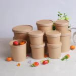 Disposable Fast Food Packaging Take Away Container Paper Soup Cup/ Paper Noodle Cup With Lid - 画像 (3)