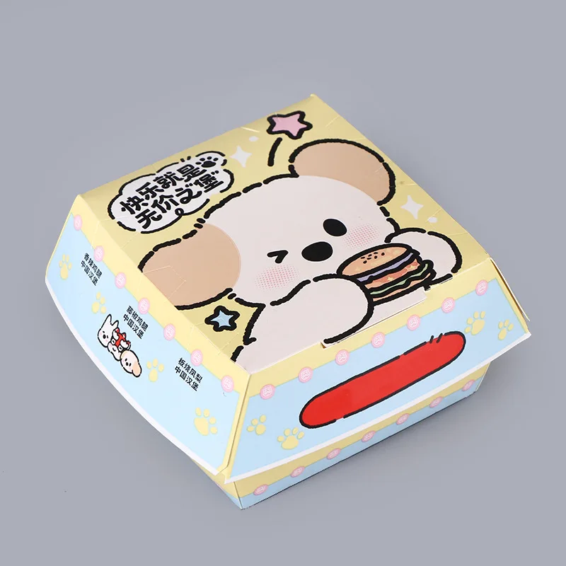 H17ceeac0ed854894a0f0a171418b8a31S.webp YBLPAK Disposable Fast Food Packaging Grease Resistance Burger Boxes Hinged Lid Clamshell Food Containers for Hamburger Sandwich – Image 1