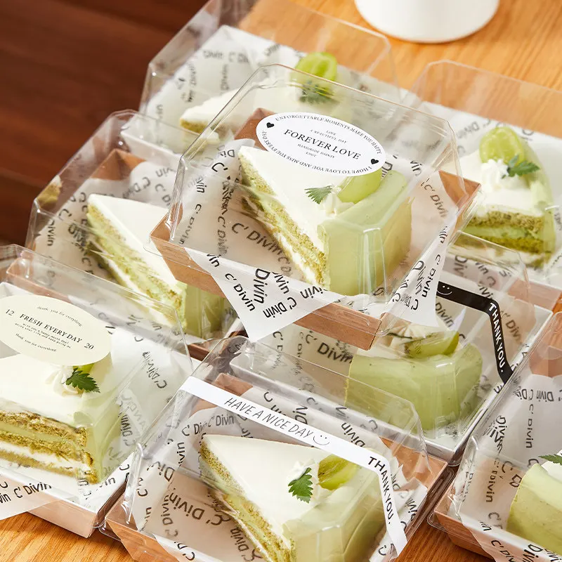 H1a60e76227ab4a1ab7f2293920d53438s.webp YBLPAK Kraft Paper Cake Packaging Box for Tiramisu Basque Dessert Mousse Baking-Matt Lamination Folder Type for Food Use – Image 1