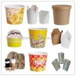 Soup Pot with Lid High Quality Kraft Paper Craft Paper Food Single Wall Paper Cup Plastic Hot Cup for Coffee Single Wall Accept – Image 4