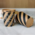 YIBAILI Hot Sale Eco Friendly Paper Coffee Cups Disposable 8oz Single Wall Kraft Paper Cups Custom Logo Leak Proof for Hot Drink – Image 2