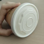 Xiamen 90mm Eco-Friendly Durable Pilfer-Proof PLA Plastic Lids for 8oz Paper Soup Cup Disposable Easy Open Compostable Cup Cover - 画像 (6)