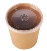 8oz 12oz 16oz 20oz 26oz 32oz Brown Kraft Soup Cup with Kraft Paper Vented Lid