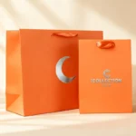 Custom Design Paper Bag With Ribbon Handle Luxury Clothing Shopper Bag for Packaging/Shoe/Shopping/Wedding Tote Bag