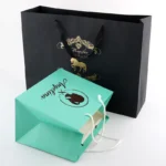BTO Wholesale Printed Custom Logo Luxury Black Shoes Clothes Shopping Gift Jewelry Packaging Paper Bag - Imagen 3