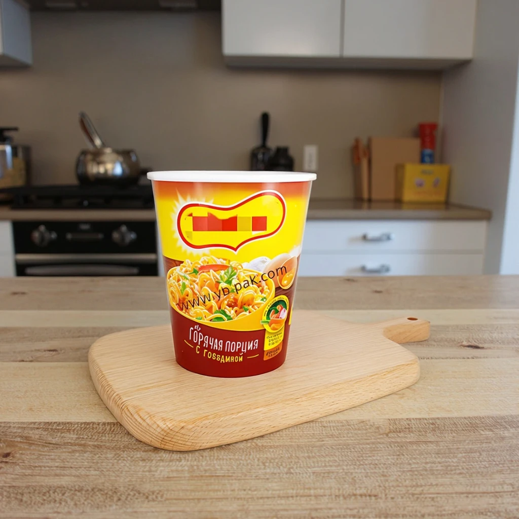 H25e14c2e8a224a039d4cad5fbcd67795O.webp YBLPAK Vietnamese Instant Noodle Factory Purchase Indian Curry Flavor Instant Stir Fry Noodle Paper Cup Halal Certified Food Cup - Imagen 1