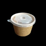 Soup and Frozen Dessert Ice Cream Container with Vented Flat Lid 12oz Take Out Cup with Lid for Soup and Ice Cream – Image 5