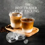 YBLPAK in Stock Disposable Plastic PET Cup Lids 74mm-98mm Clear Dome Flat Cross Hole Bottle Closures for Cold Drinks Iced Coffee