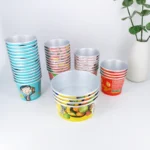 YBLPAK Wholesale 4oz 6oz 8oz 10oz Custom Disposable Ice Cream Cup Packing Aluminum Foil Paper Bowl Ice Cream Tub Series with Lid - Image 5
