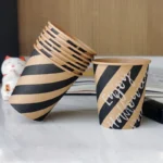 YIBAILI Hot Sale Eco Friendly Paper Coffee Cups Disposable 8oz Single Wall Kraft Paper Cups Custom Logo Leak Proof for Hot Drink – Image 4