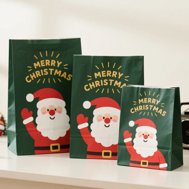 H364a2348ae3a4a01a1768dbeb6c02a3by.webp Shopping Handbag Gift Bags Zipper Bag Paper Food Bag Customized with Company Logo Christmas Packaging Gravure Printing - Imagen 1