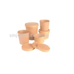 8oz 12oz 16oz 20oz 26oz 32oz Brown Kraft Soup Cup with Kraft Paper Vented Lid - 画像 (3)