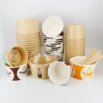 Xiamen Disposable 8oz Paper Cups for Ice Cream Sundae Scoop Dessert Eco Friendly Food Grade Single Wall Takeaway Milk Shake Cups – Image 5