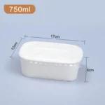 500ml 750ml 1000ml 1100ml 1300ml Disposable Food Container Custom Printed Take Away Kraft Paper Fruit Salad Bowl With Lids - Imagen 3