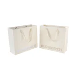 Luxury Custom Printed logo Paper Bags Grocery Packaging Bags Boutique Recyclable Gift Bag With Ribbon Rope – Image 6