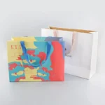 Paper Bags Clothes Clothing Wedding Reusable Custom logo Low Price Shopping Kid's Gift Bucket Easter Bags With Rabbit Ears - Imagen 2