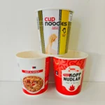 YBLPAK Eco Friendly 494ml Paper Noodle Cups PE Coated Disposable Double Wall Paper Food Containers for Instant Noodle Soup Ramen