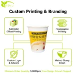 Takeaway 415ml Direct Adhesion Double Wall Paper Soup Cup Disposable Soup Containers with Heat Sealing Paper Lid - Image 6