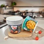 YBLPAK Hot Sale Ramen Bowl with Fire Spicy Beef Pattern Stir Fry Style Noodle Disposable Container Stewed Beef Flavor Paper Cups
